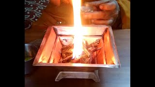 How to do Agnihotra Homa  a demonstration [upl. by Aysahc952]