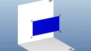 Orthographic Projection  Projection of planes 4411 [upl. by Mond]