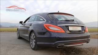 Friedrich Motorsport Mercedes CLS 500 Shooting Brake 47l V8 BiTurbo  2x76mm exhaust system [upl. by Nekcerb]