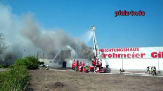 Großbrand Möbelhaus Strohmeier  Gilb in Bellheim  HD Qualität [upl. by Blight]