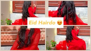 Eid Hairdo  Styling with Straightener like a Pro 😍 [upl. by Tatianna]