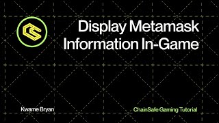 ChainSafe Gaming SDK Tutorial How to display MetaMask account information ingame [upl. by Portingale486]