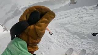 Corbets Couloir The Day I Rode It JacksonHole Corbets KingsandQueens Ski LifeGoals [upl. by Gus]