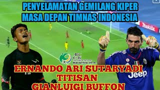 9 Penyelamatan Ernando Ari S Titisan Gianluigi Buffon  Kiper Masa Depan Timnas  Piala AFC U16 [upl. by Aleyam]