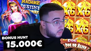 CE BONUS HUNT ÉTAIT INCROYABLE À OUVRIR 15000€ [upl. by Attolrac560]