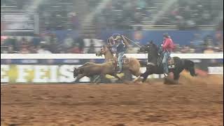 Egusquiza amp Koontz  WIN  2021 BFI  Team Roping [upl. by Ailama]