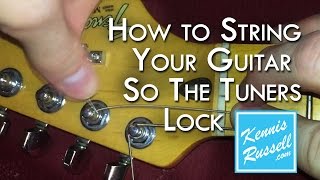 How to Lock Your Tuners No Slip Better Tune [upl. by Aliuqehs]