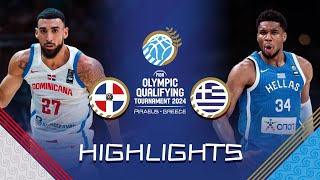 Giannis Antetokounmpo and Greece prevail vs Dominican Republic  Highlights  FIBA OQT 2024 Greece [upl. by Aneris]