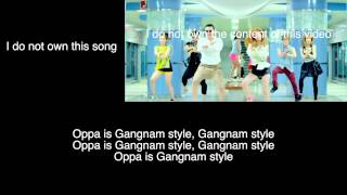 PSY Gangnam Style Lyric Video English Subtitles ENGLISH TRANSLATION [upl. by Nadabus236]