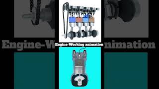 EngineWorking Animation📌 combustionengine automotive automobileengine engine 3dengineicengine [upl. by Ahsemak40]