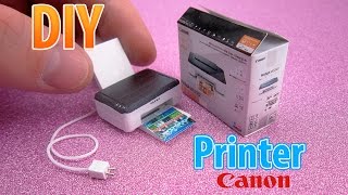 DIY Realistic Miniature Printer  DollHouse  No Polymer Clay [upl. by Assenyl]