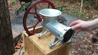 Making Pan Sausage With the Northern Tool 32 grinder [upl. by Enelkcaj]