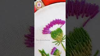 Hand embroidery flower Easy embroidery for beginners handembroidery embrodery [upl. by Ihteerp]