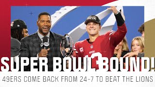 49ers overcome largest halftime deficit in NFC Championship history to advance to Super Bowl LVIII [upl. by Nolahs]