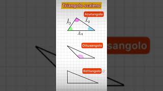 Triangolo scaleno acutangolo ottusangolo e retto shorts [upl. by Patton]