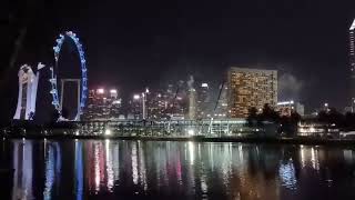 MARINA BAY SANDS SINGAPORE NIGHT TIME VIEW [upl. by Hannon261]