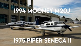 Flying a 1994 M20J Mooney amp 1975 Piper Seneca II in One Day [upl. by Eng935]