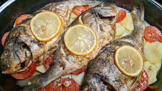 Recette Dorade au four 🐟🐟  وصفة سمك الدوراد في الفرنSea ​​Bream Recepie🐟🐟 [upl. by Atenahs330]