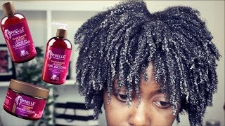 WASH amp GO ON 4C HAIR W MIELLE ORGANICS POMEGRANATE amp HONEY  kandidkinks [upl. by Alaekim3]