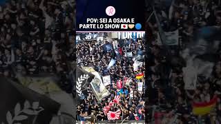 SENTITE COSA CANTANO GLI ULTRAS GIAPPONESI DI OSAKA 😂🇮🇹 shorts osaka napoli football [upl. by Haimorej]