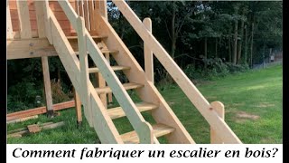 TUTO Comment fabriquer un escalier en bois [upl. by Achilles660]