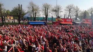 Kampioenenviering RAFC 2017 op de Bosuil  Antwerp kampioen [upl. by Durtschi]