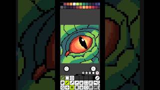 The appearance of the dragons eyes will take you to a fantasy world shorts pixelart art drawing [upl. by Zined]