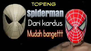 CARA MEMBUAT Topeng Spiderman Tobey Maguire Dari Kardus mudah banget [upl. by Yslehc]