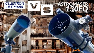 Celestron Astromaster 130eq Telescope Vs Celestron Ultima80 Spotting scope  Reflector Vs Refractor [upl. by Yorgos225]