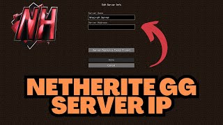 Minecraft NetheriteGG Server IP Address [upl. by Nnaitsirhc]