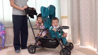 Joovy Caboose Baby Stroller ２人乗りベビーカー [upl. by Ueihtam108]