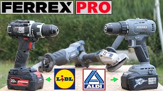 ALDI FERREX PRO une gamme PRO mais pas pour les PRO  VS PARKSIDE PERFORMANCE LIDL [upl. by Aryk]