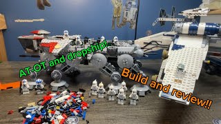 Build and review of lego Star Wars 10195 ATOT amp Dropship lego legostarwars unboxing ombodana [upl. by Kimura]