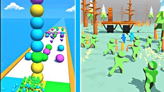 Ball Stacking Vs Zombie Raft All Level Walkthrough Satisfying Gameplay [upl. by Algar715]