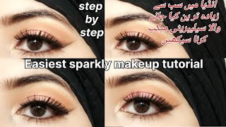 Soft Sparkly Eye Makeup for Work SchoolEveryday  Step by step soft natural eye makeup tutorial [upl. by Pardner]