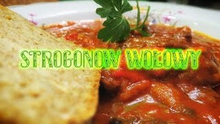 Strogonow z wołowiny stroganoff wołowy  PROSTY PRZEPIS [upl. by Jard536]