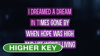 I Dreamed a Dream Karaoke Higher Key  Les Miserables [upl. by Jedidiah578]