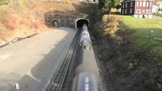 Norfolk Southern tank train at Gallitzin Tunnels PA [upl. by Eneliak]