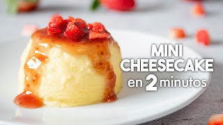 CHEESECAKE en MICROONDAS en 2 minutos ❤️  ¡Tarta de Queso Sin Horno [upl. by Einamrej534]