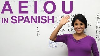 Learn how to say the vowels in Spanish  A E I O U [upl. by Mame]