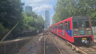 London DLR From Lewisham Station to Bank via Canary wharf [upl. by Nosemaj]