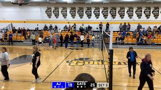 Goreville Lady Blackcats Volleyball vs AJ Lady Wildcats [upl. by Ylhsa]