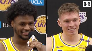 Bronny James amp Dalton Knecht Full Press Conference  2024 NBA Media Day [upl. by Manaker]