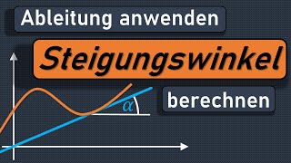 Steigungswinkel berechnen Steigungswinkel einer Funktion Steigung Ableitung Winkel arctan [upl. by Costello]