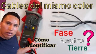 Como identificar Fase Neutro y tierra en cables del mismo color [upl. by Maleen903]