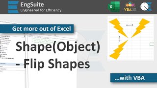 Flip Reflect Shapes  Excel VBA [upl. by Ahsakat752]