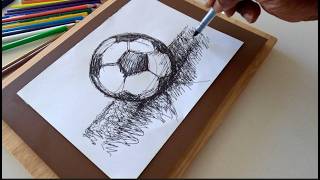 How to draw a Soccer Ball by Artist Gregory Hilderbrand Jr [upl. by Yurik]