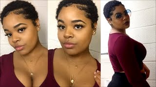 How I Style My Short Natural Hair  Moisturize and Define 4c Twa after The Big Chop [upl. by Cigam]