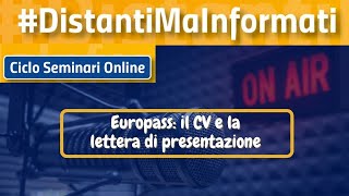 Europass il CV e la lettera di presentazione [upl. by Lyrrad]