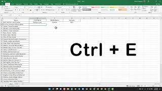 Pabilisin ang Pag Encode ng Pangalan Gamit ang Excel Flash Fill Shortcut  Tagalog Tutorial [upl. by Ridinger745]